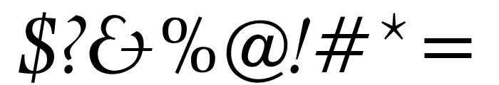 OPTIOcean-Italic Font OTHER CHARS