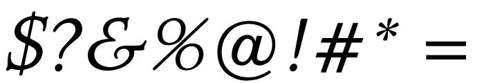 OPTIQuezonBook-Italic Font OTHER CHARS