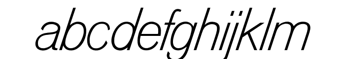 OPTIVenusLight-Italic Font LOWERCASE