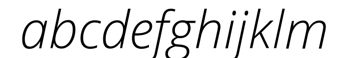 Open Sans Light Italic Font LOWERCASE