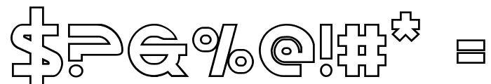 Opilio Outline Regular Font OTHER CHARS
