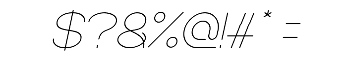 Optical Fiber Italic Font OTHER CHARS
