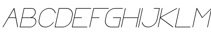 Optical Fiber Italic Font UPPERCASE