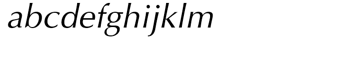 Optima Cyrillic Oblique Font LOWERCASE