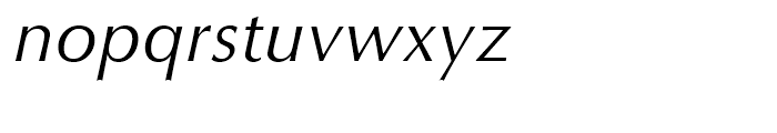 Optima Italic Font LOWERCASE