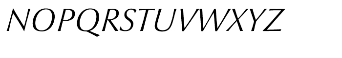 Optima nova Light Italic Font UPPERCASE