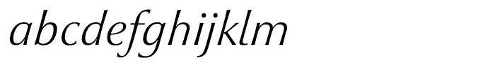 Optima nova Light Italic Font LOWERCASE
