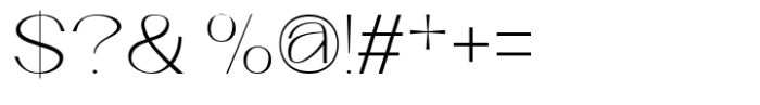 Opalique Extra Light Font OTHER CHARS