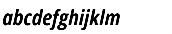 Open Sans Soft Cnd Bold Italic Font LOWERCASE
