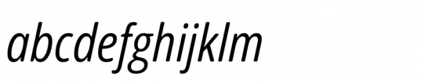 Open Sans Soft Cnd Italic Font LOWERCASE