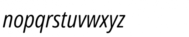 Open Sans Soft Cnd Italic Font LOWERCASE