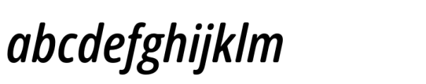 Open Sans Soft Cnd Semi Bold Italic Font LOWERCASE