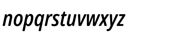 Open Sans Soft Cnd Semi Bold Italic Font LOWERCASE