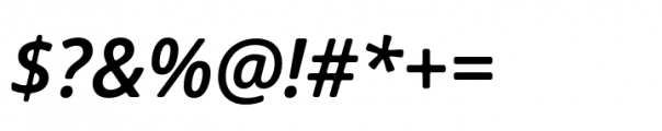 Open Sans Soft Semi Bold Italic Font OTHER CHARS