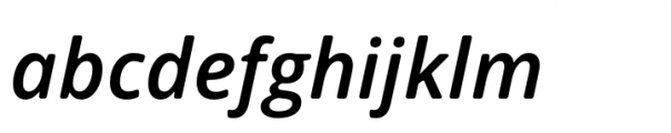 Open Sans Soft Semi Bold Italic Font LOWERCASE