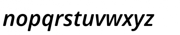 Open Sans Soft Semi Bold Italic Font LOWERCASE