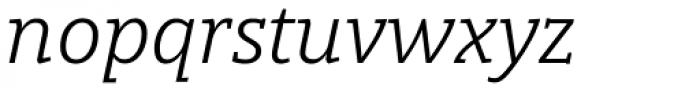 Open Serif Book Italic Font LOWERCASE