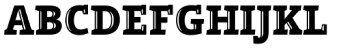 Open Serif Inline Font UPPERCASE