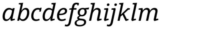 Open Serif Italic Font LOWERCASE