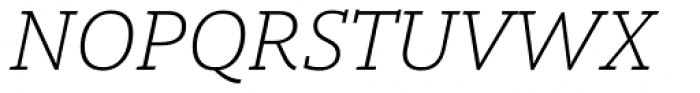 Open Serif Light Italic Font UPPERCASE