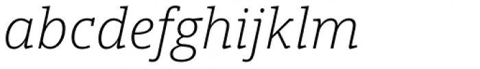 Open Serif Light Italic Font LOWERCASE