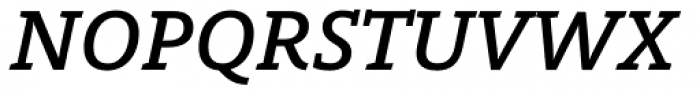 Open Serif Semibold Italic Font UPPERCASE