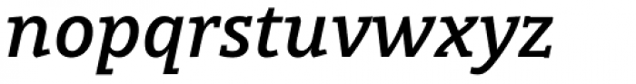 Open Serif Semibold Italic Font LOWERCASE