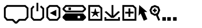 Open TECH Neue Icons Font UPPERCASE