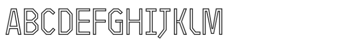 Open TECH Neue Outline DEMO Font UPPERCASE