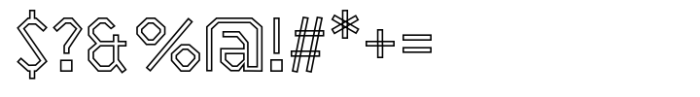 Open TECH Neue Outline Font OTHER CHARS