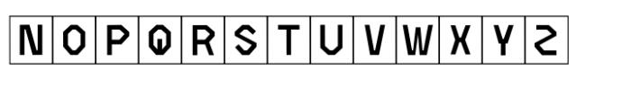 Open TECH Neue Puzzle Box Font LOWERCASE