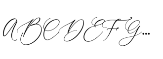 Opera Signature Script Font UPPERCASE