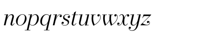 Operetta 12 Light Italic Font LOWERCASE