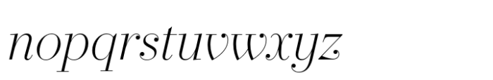 Operetta 18 Extra Light Italic Font LOWERCASE