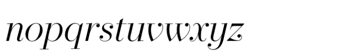 Operetta 18 Light Italic Font LOWERCASE
