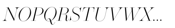 Operetta 32 Extra Light Italic Font UPPERCASE