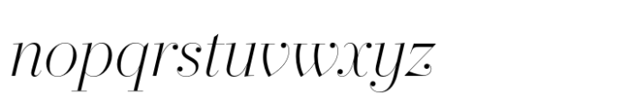 Operetta 32 Extra Light Italic Font LOWERCASE
