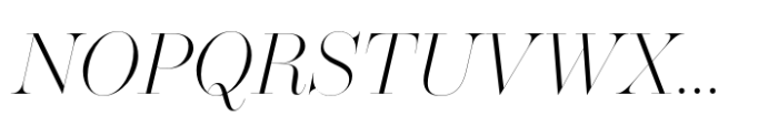 Operetta 52 Extra Light Italic Font UPPERCASE