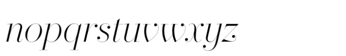 Operetta 52 Extra Light Italic Font LOWERCASE