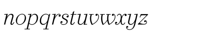 Operetta 8 Extra Light Italic Font LOWERCASE