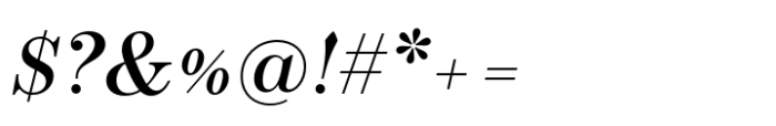 Operetta 8 Medium Italic Font OTHER CHARS