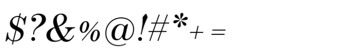 Operetta 8 Regular Italic Font OTHER CHARS