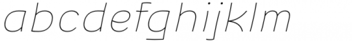 Opkrop Thin Italic Font LOWERCASE