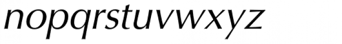 Optima Cyrillic Oblique Font LOWERCASE