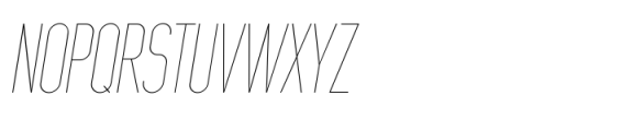 Option Condensed Hairline Italic Font UPPERCASE
