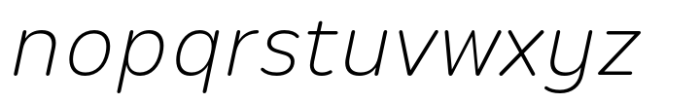 Opun Loop Extra Light Italic Font LOWERCASE