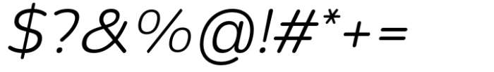 Opun Loop Light Italic Font OTHER CHARS