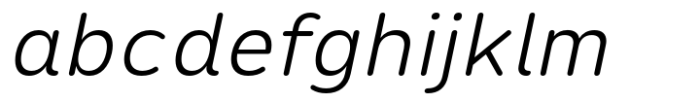 Opun Loop Light Italic Font LOWERCASE