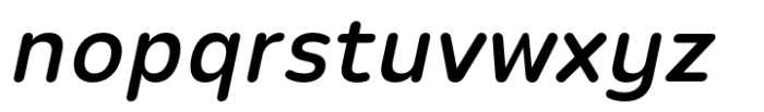 Opun Loop Medium Italic Font LOWERCASE