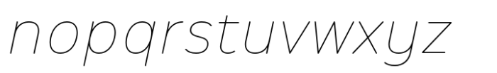 Opun Loop Thin Italic Font LOWERCASE